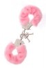 Kajdanki metal handcuff with plush pink